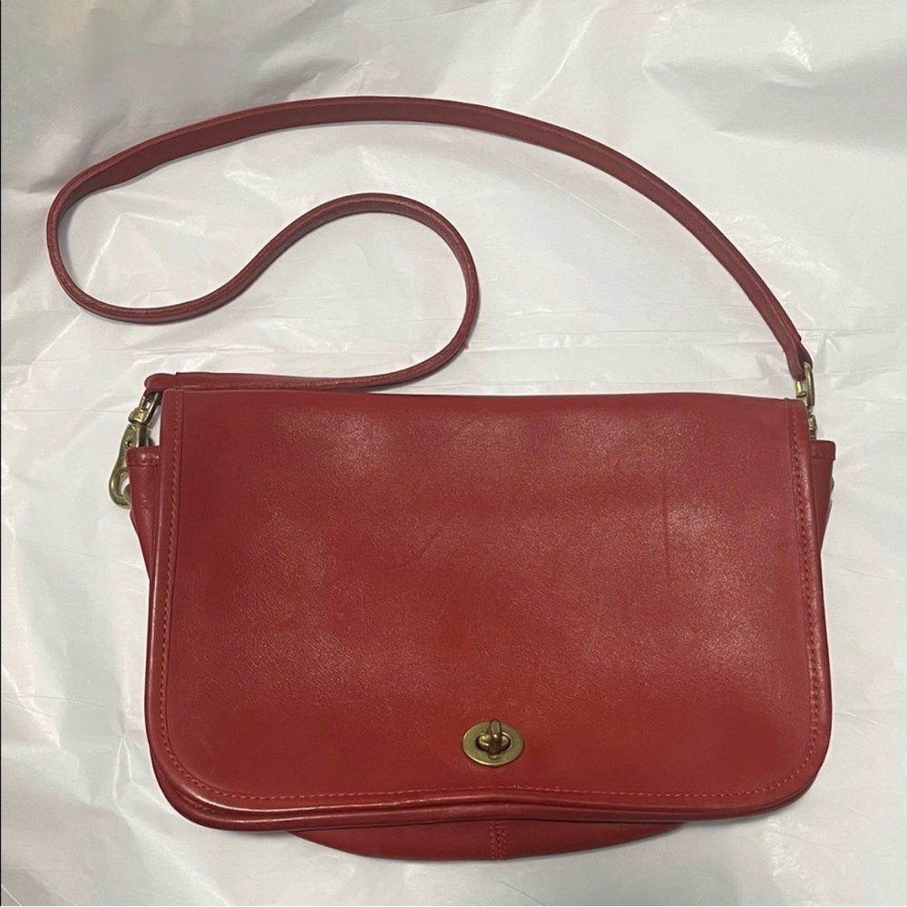 Coach Vibrant Red Leather Accessory